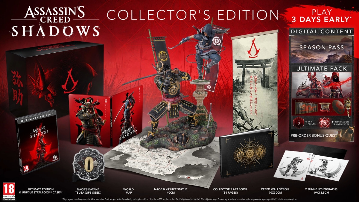 Assassin’s Creed Shadows Collector’s Edition Gets $50 Price Cut After Season Pass, Early Access Cancellation