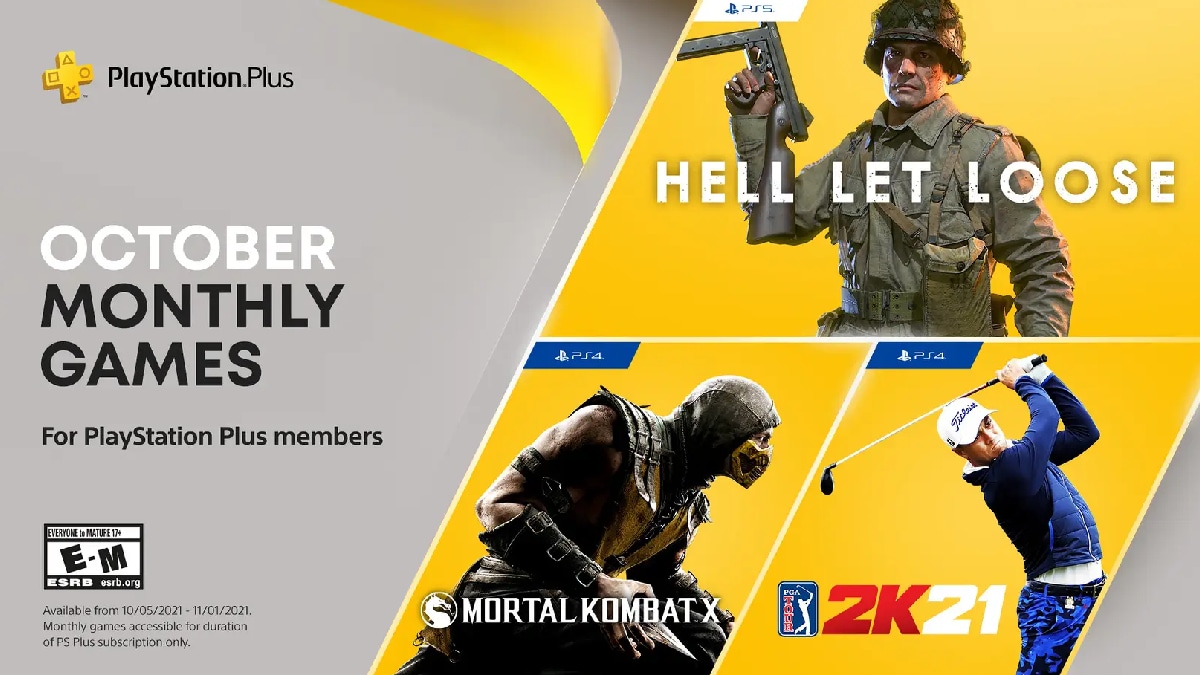 PlayStation Plus October Free Games Include Hell Let Loose, PGA Tour 2K21, and Mortal Kombat X